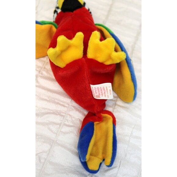 1997 TY Original Beanie Babies Parrot Bird Jabber Small Plush Stuffed Animal - Picture 6 of 8